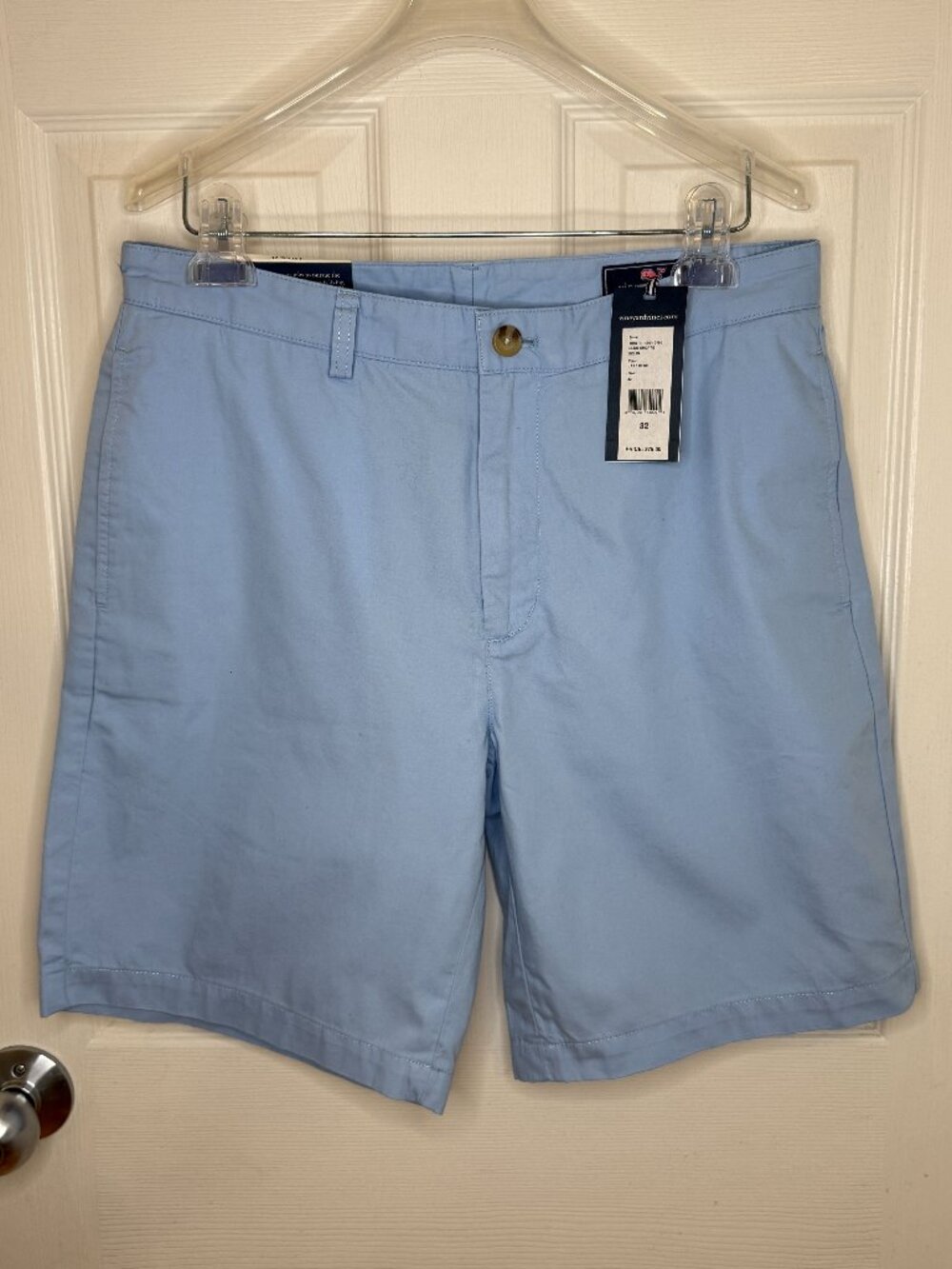 NWT Vineyard Vines Classic Fit Light Blue Club Shorts Size 32